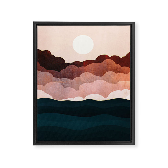 Amber Clouds Framed Canvas Print Gallery Image 1
