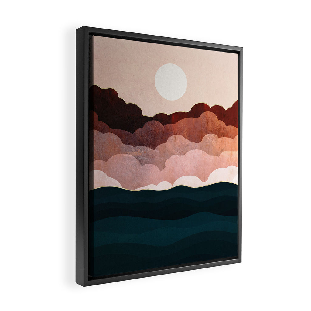 Amber Clouds Framed Canvas Print Gallery Image 2