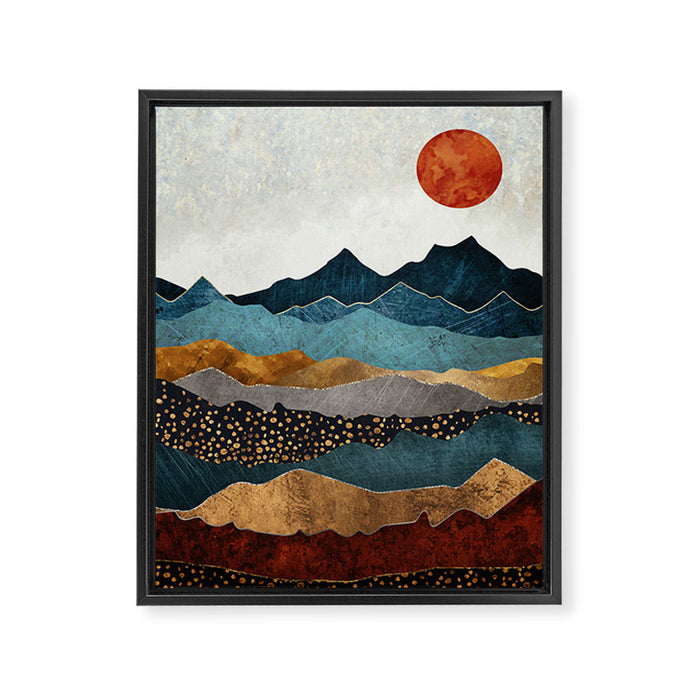 Amber Dusk Framed Canvas Print Gallery Image 1