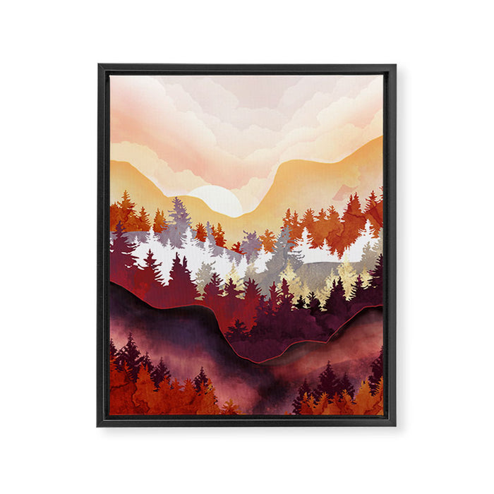 Amber Forest Framed Canvas Print Gallery Image 1