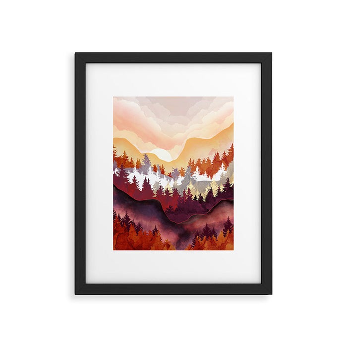 Amber Forest Framed Art Print Gallery Image 1