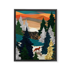 Amber Fox Framed Canvas Print Gallery Image 8