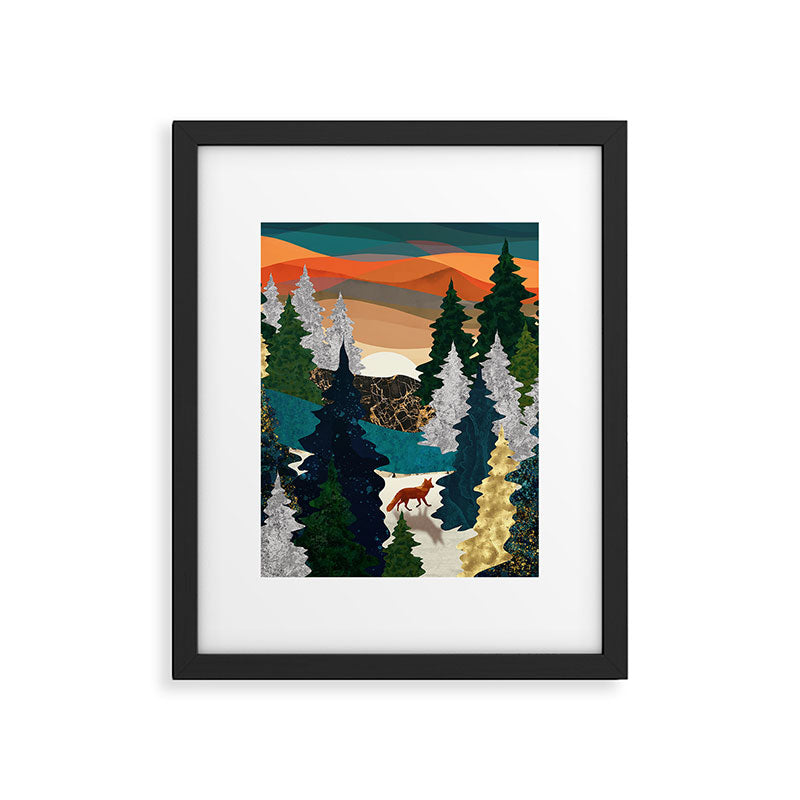Amber Fox Framed Art Print Gallery Image 6