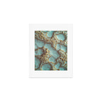 Aqua Coral Reef Abstract Art Print Gallery Image 1