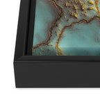 Aqua Coral Reef Abstract Framed Canvas Print Gallery Image 3