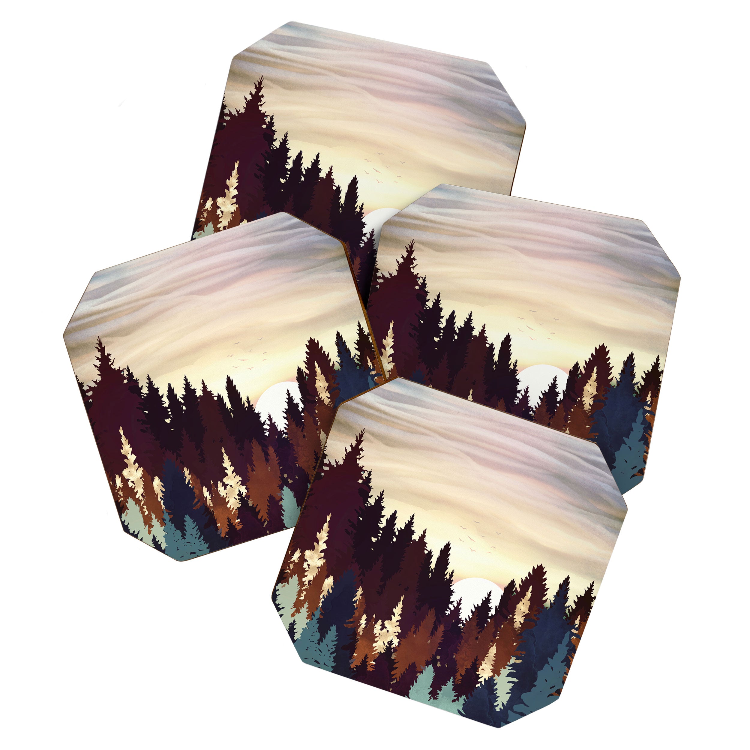 Autumn Forest Sunset Coaster Gallery Image 1