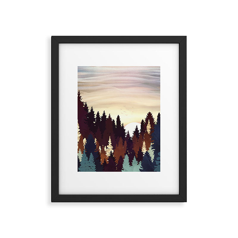Autumn Forest Sunset Framed Art Print Gallery Image 6