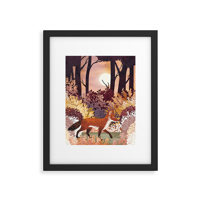 Autumn Fox Forest Framed Art Print Gallery Image 1