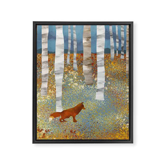 Autumn Fox Framed Canvas Print Gallery Image 1