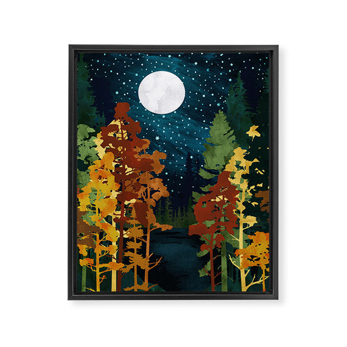 Autumn Lake Framed Canvas Print Gallery Image 1