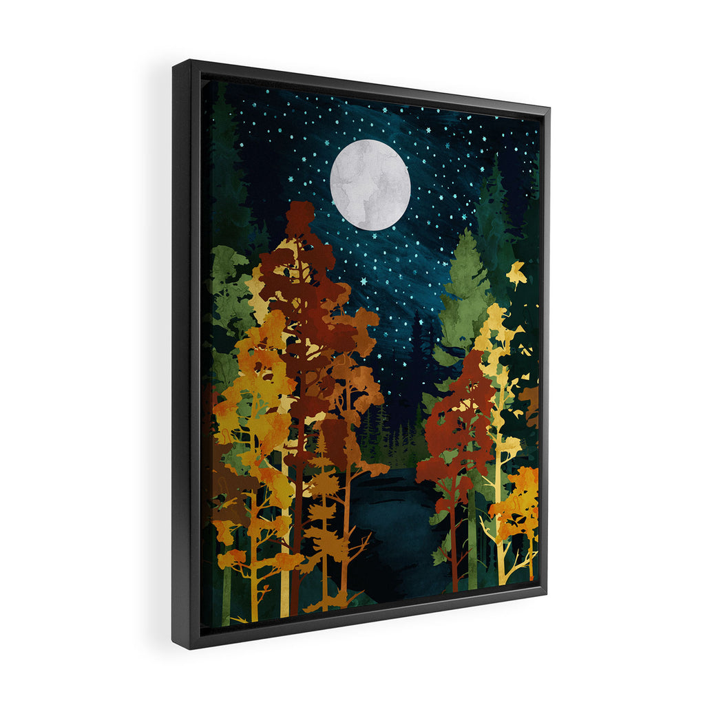 Autumn Lake Framed Canvas Print Gallery Image 2