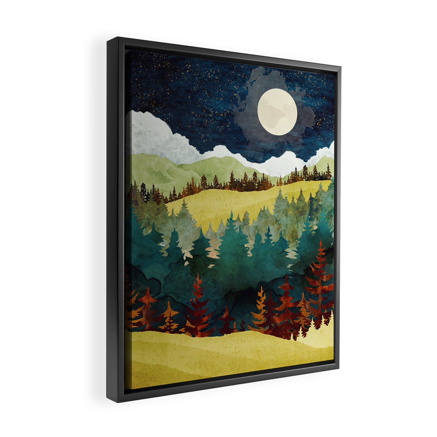 Autumn Moon Framed Canvas Print Gallery Image 2
