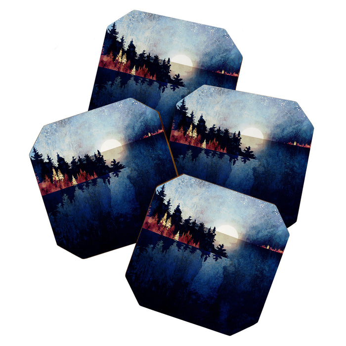 Autumn Moon Reflection Coaster Gallery Image 1