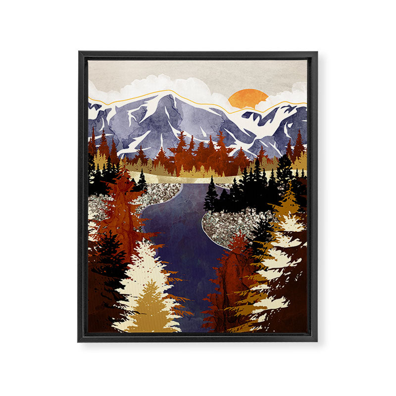 Autumn River Framed Canvas Print Gallery Image 8