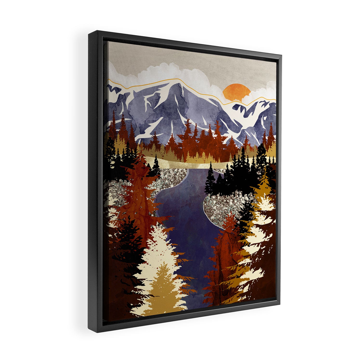 Autumn River Framed Canvas Print Gallery Image 2