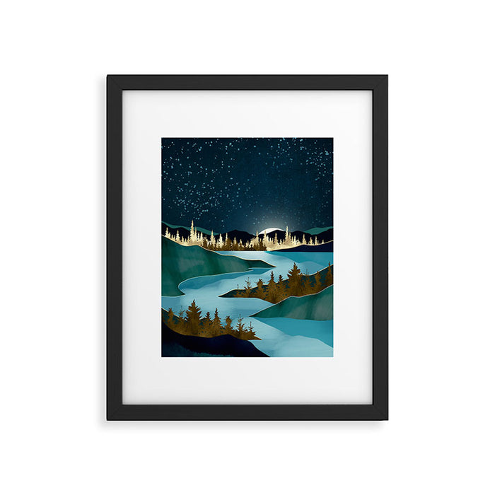 Autumn River Night Framed Art Print Gallery Image 1