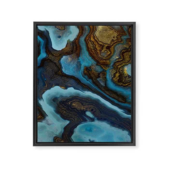 Blue Agate Framed Canvas Print Gallery Image 1