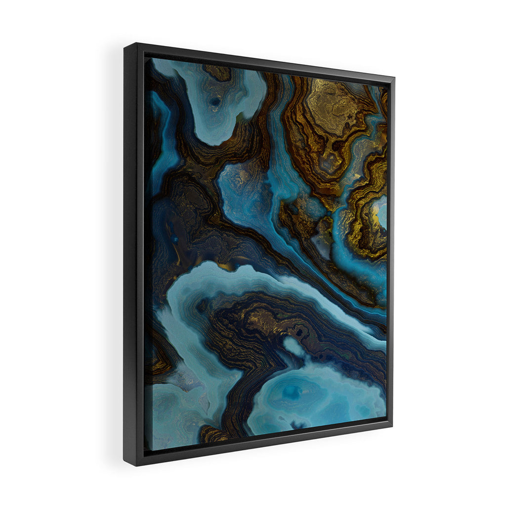 Blue Agate Framed Canvas Print Gallery Image 2