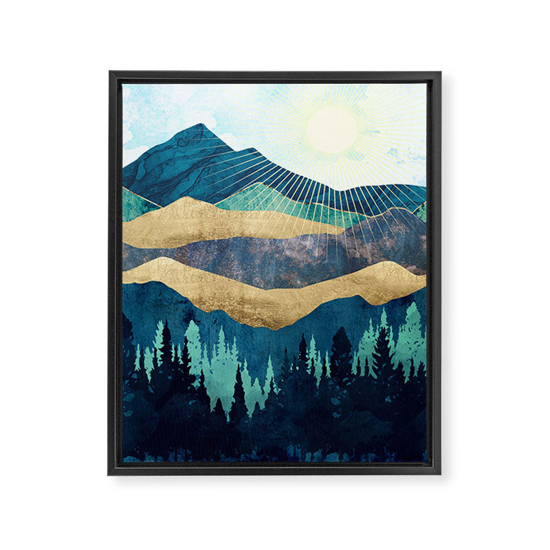 Blue Forest Framed Canvas Print Gallery Image 8