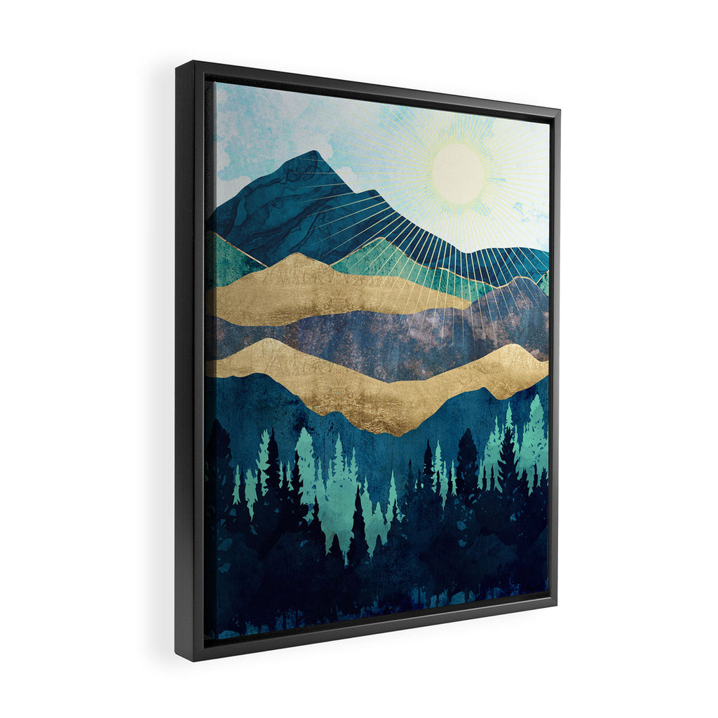 Blue Forest Framed Canvas Print Gallery Image 2