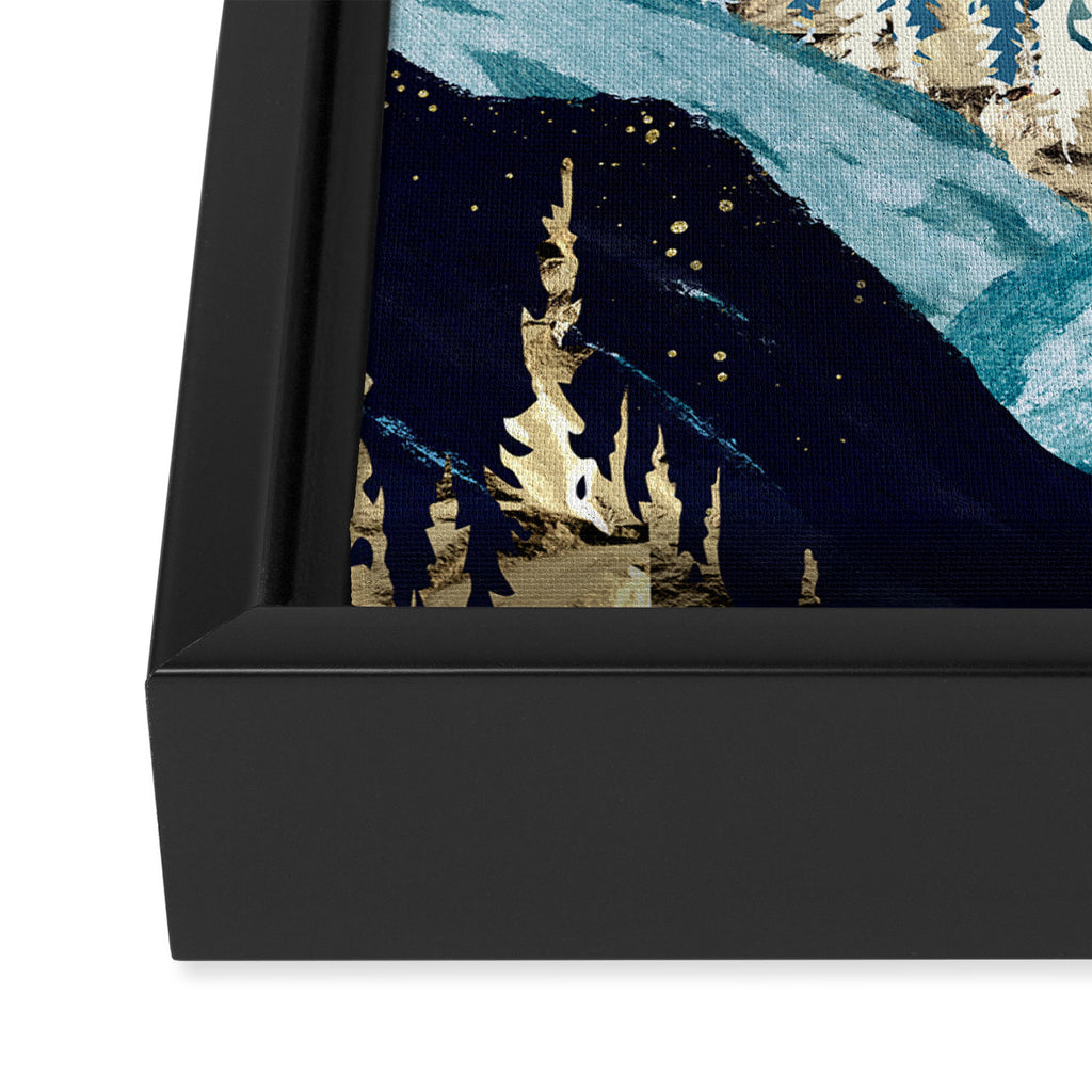 Blue Forest Lake Framed Canvas Print Gallery Image 3