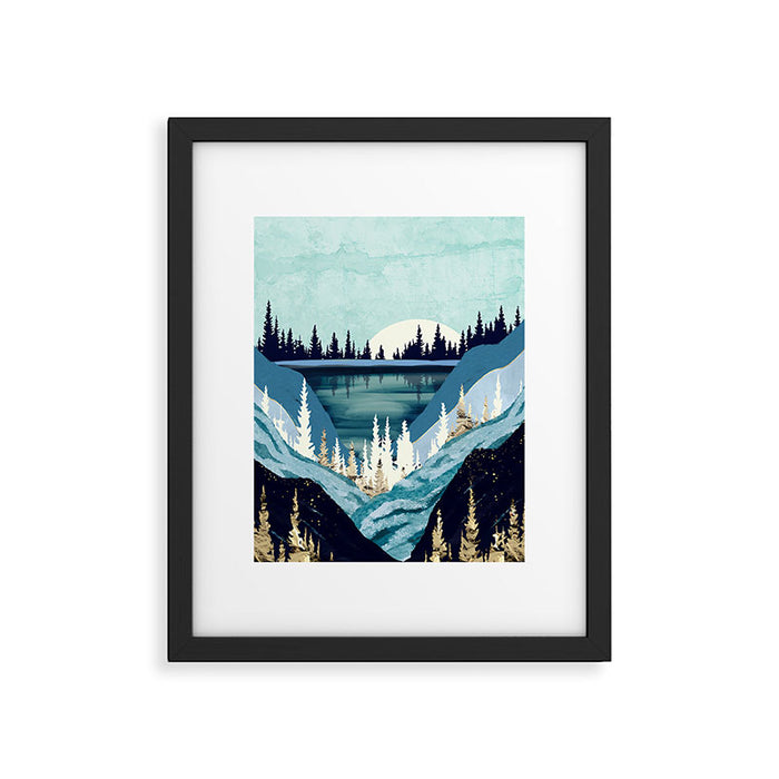 Blue Forest Lake Framed Art Print Gallery Image 1