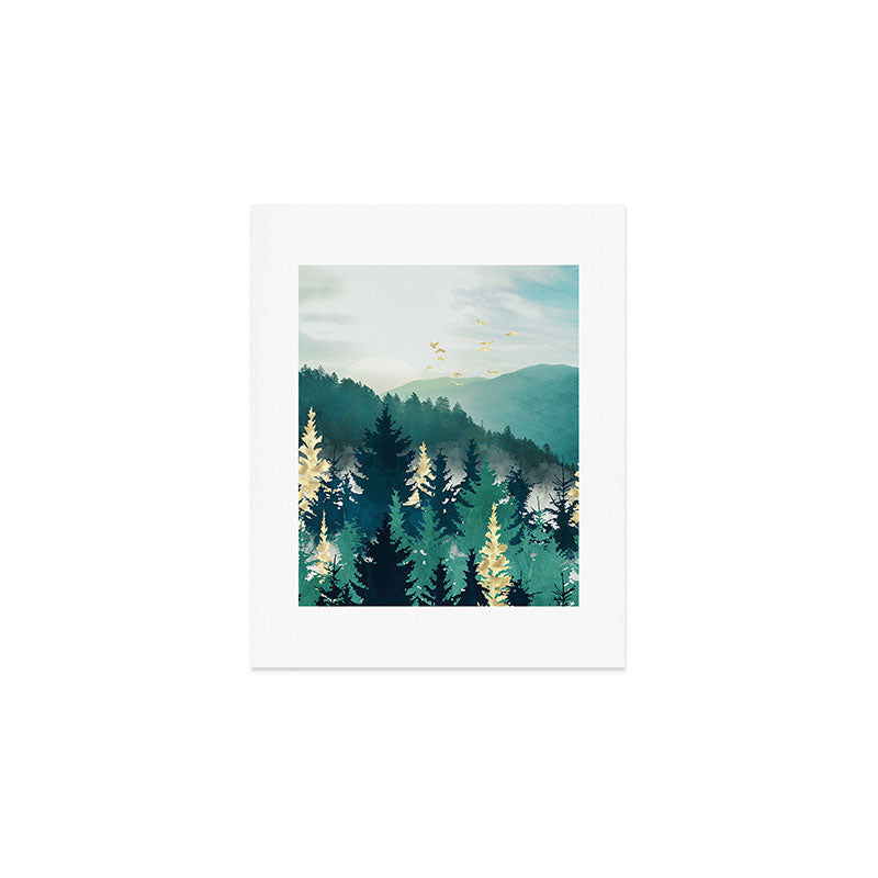 Blue Forest Mist Art Print Gallery Image 1