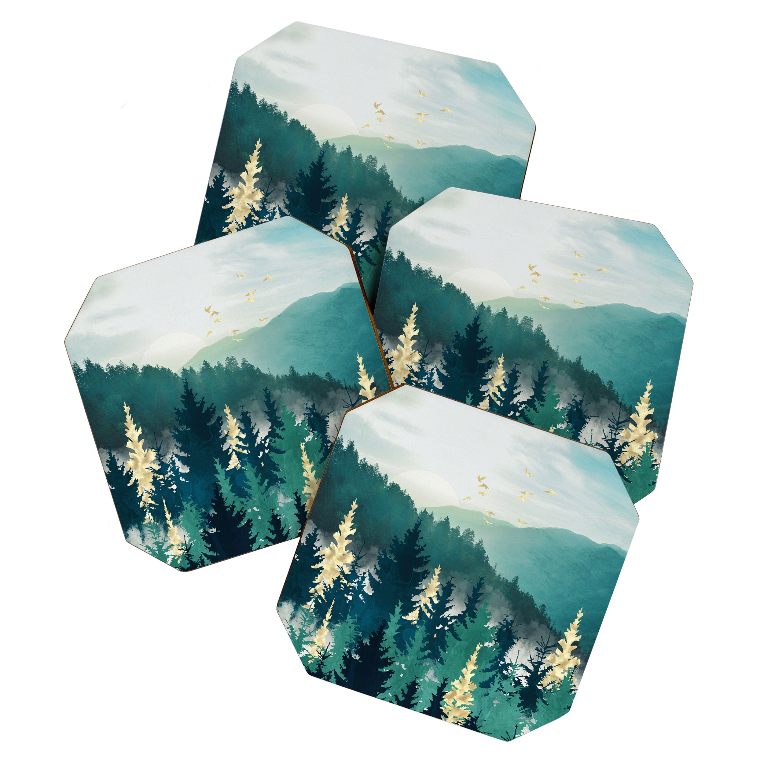 Blue Forest Mist Coaster Gallery Image 1