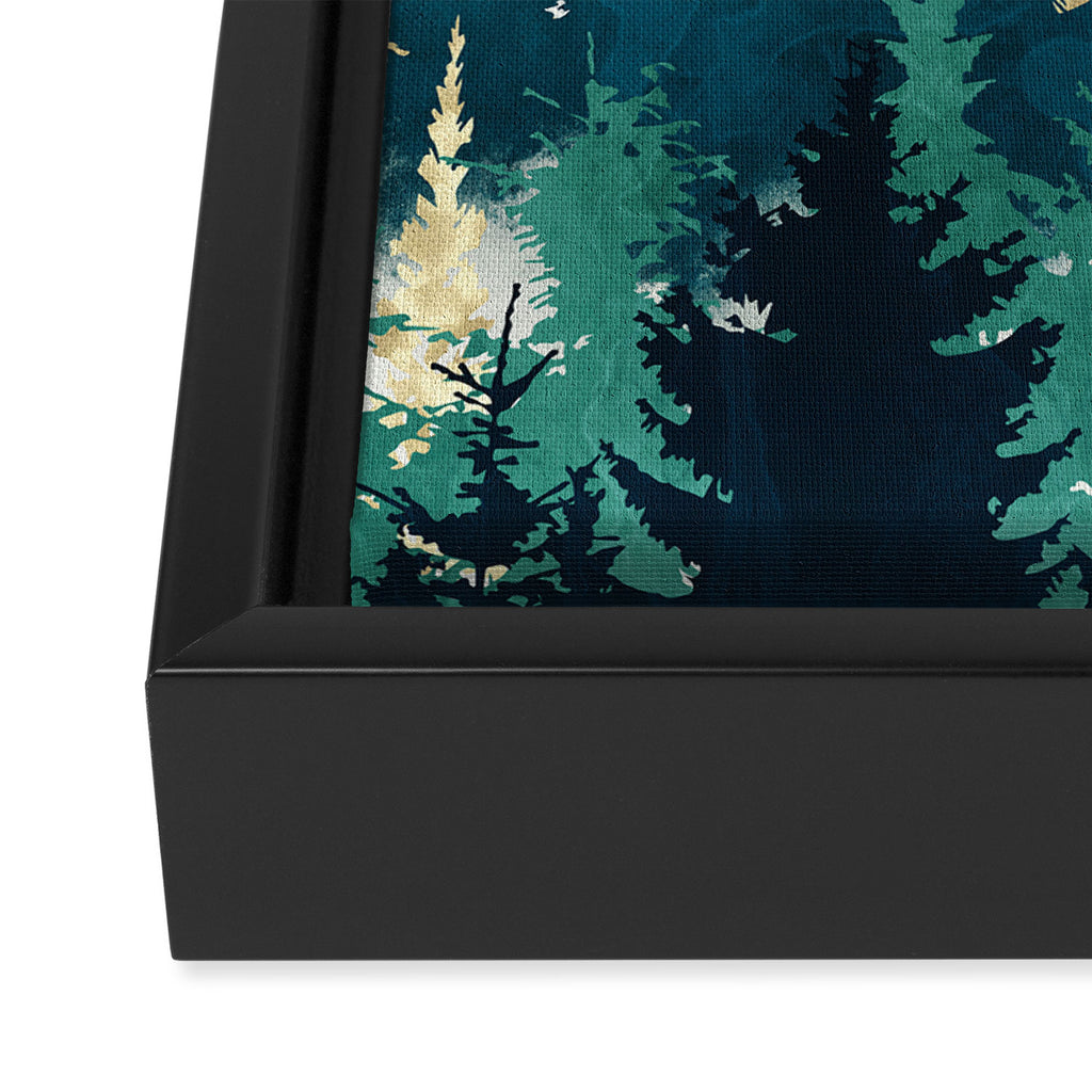 Blue Forest Mist Framed Canvas Print Gallery Image 3
