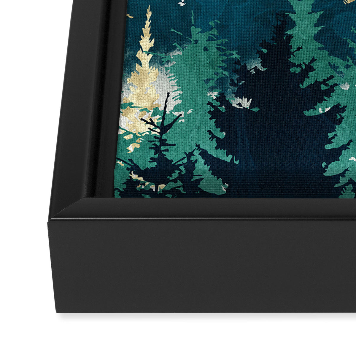 Blue Forest Mist Framed Canvas Print Gallery Image 3