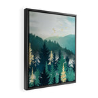 Blue Forest Mist Framed Canvas Print Gallery Image 2