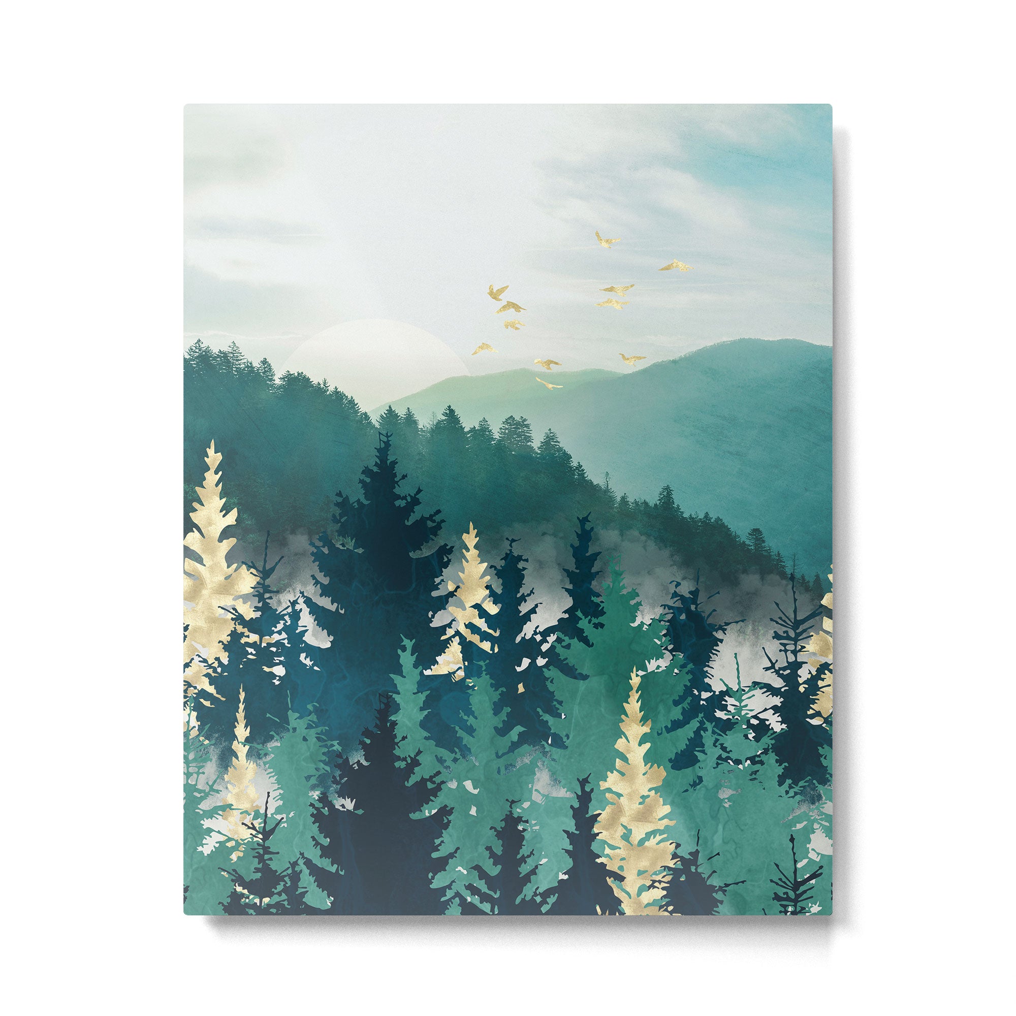 Blue Forest Mist Metal Print Gallery Image 6
