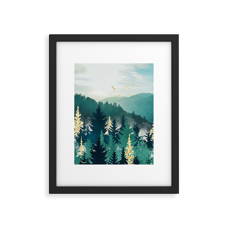 Blue Forest Mist Framed Art Print Gallery Image 6