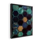 Blue & Gold Framed Canvas Print Gallery Image 2