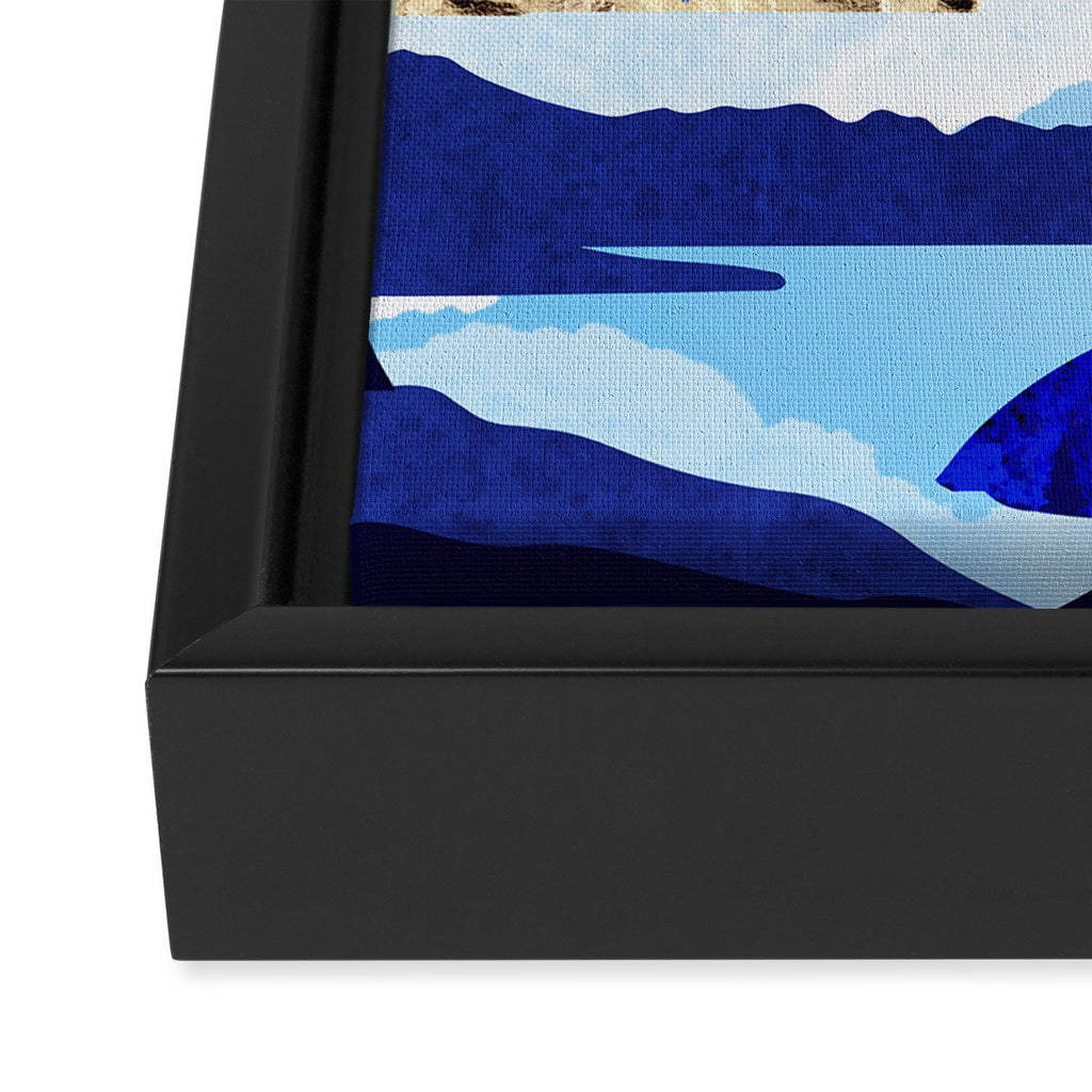 Blue Lake Framed Canvas Print Gallery Image 3