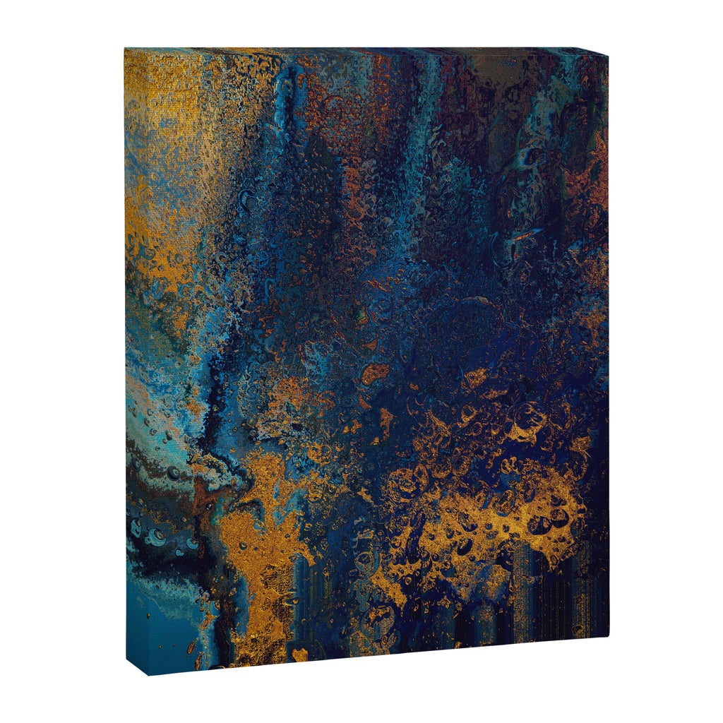 Blue Metallic Abstract Canvas Print Gallery Image 8