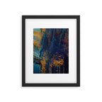 Blue Metallic Abstract Framed Art Print Gallery Image 6