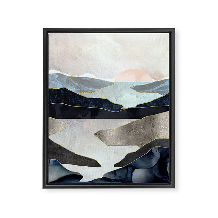Blue Mountain Lake Framed Canvas Print Gallery Image 1