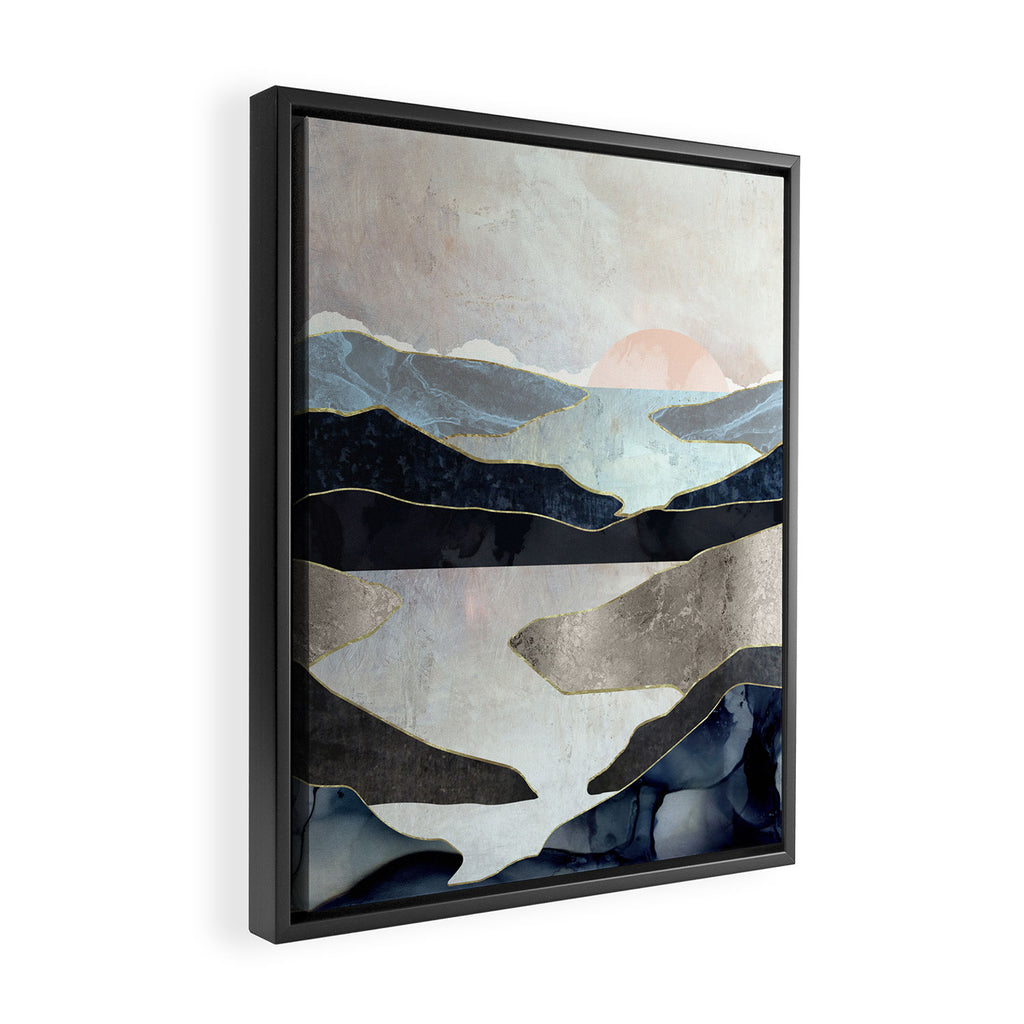 Blue Mountain Lake Framed Canvas Print Gallery Image 2