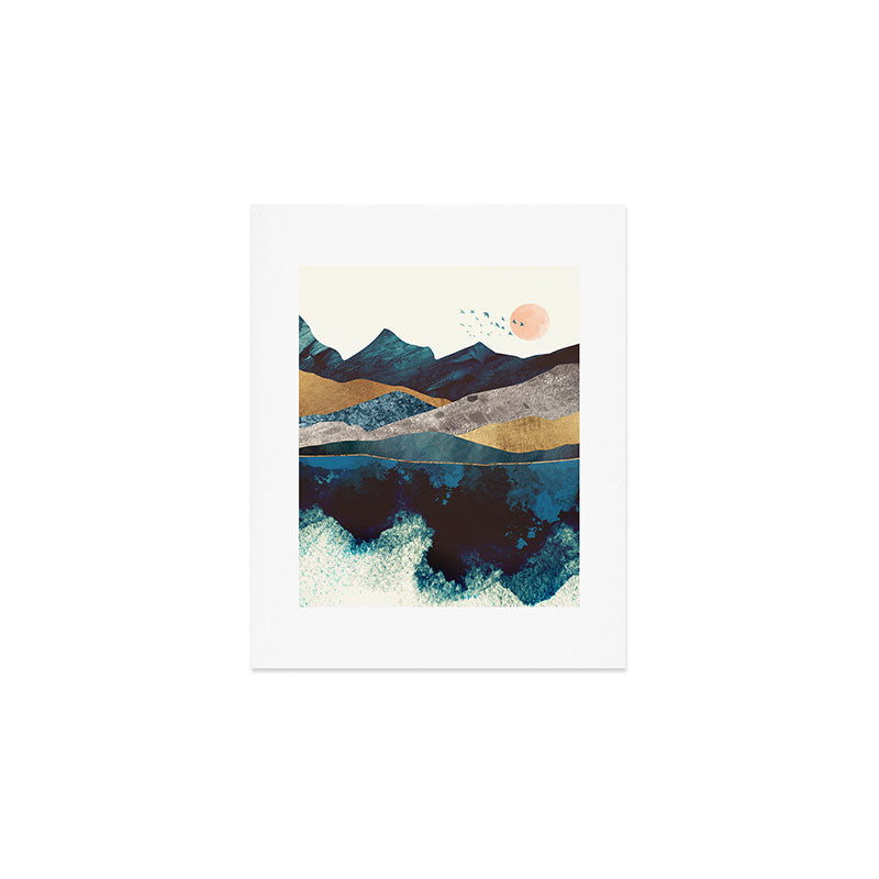 Blue Mountain Reflection Art Print Gallery Image 1