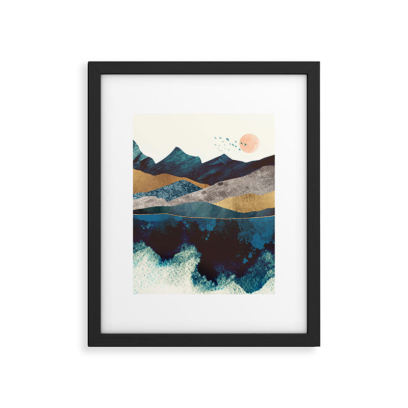 Blue Mountain Reflection Framed Art Print Gallery Image 6
