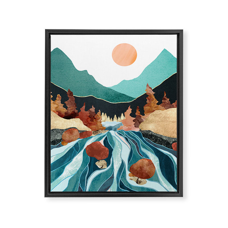 Blue River Framed Canvas Print Gallery Image 8