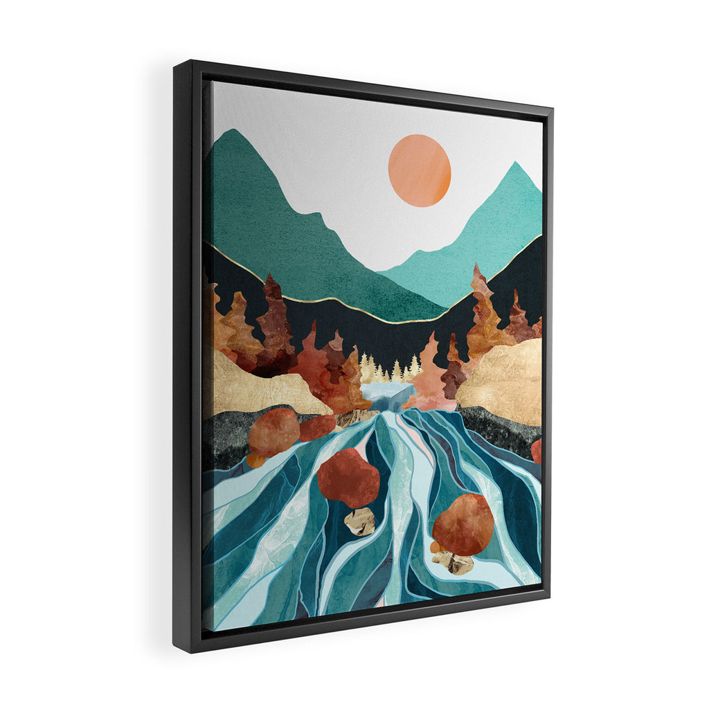 Blue River Framed Canvas Print Gallery Image 2