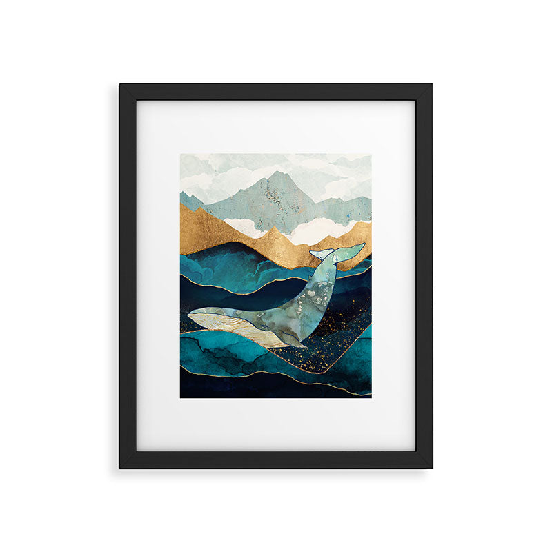 Blue Whale Framed Art Print Gallery Image 6