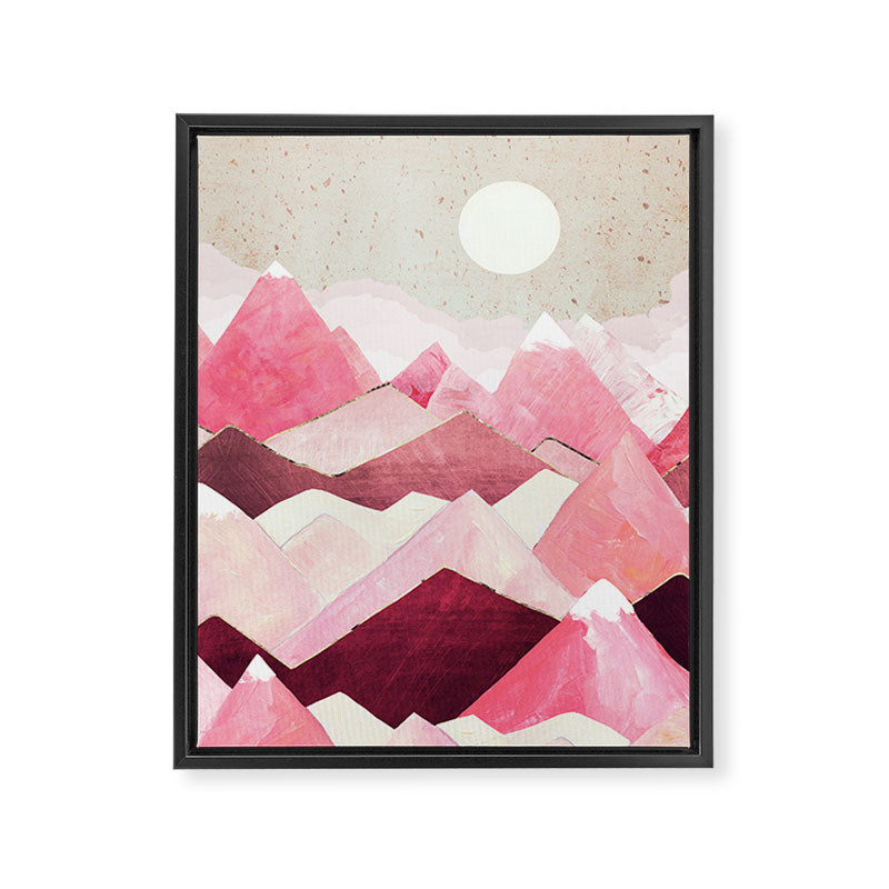 Blush Berry Peaks Framed Canvas Print Gallery Image 8