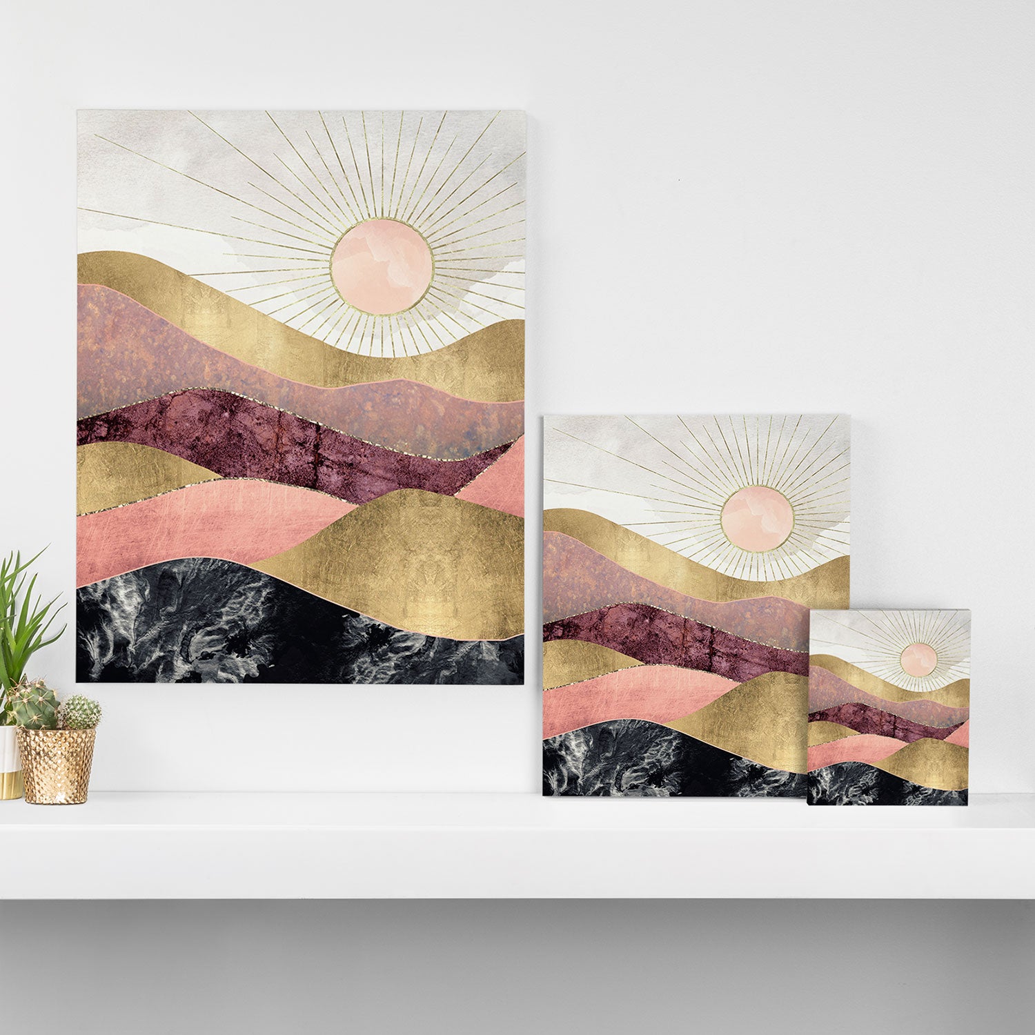 Blush Sun Canvas Print Gallery Image 3