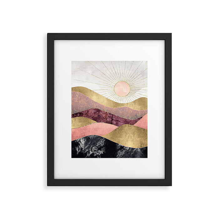 Blush Sun Framed Art Print Gallery Image 1
