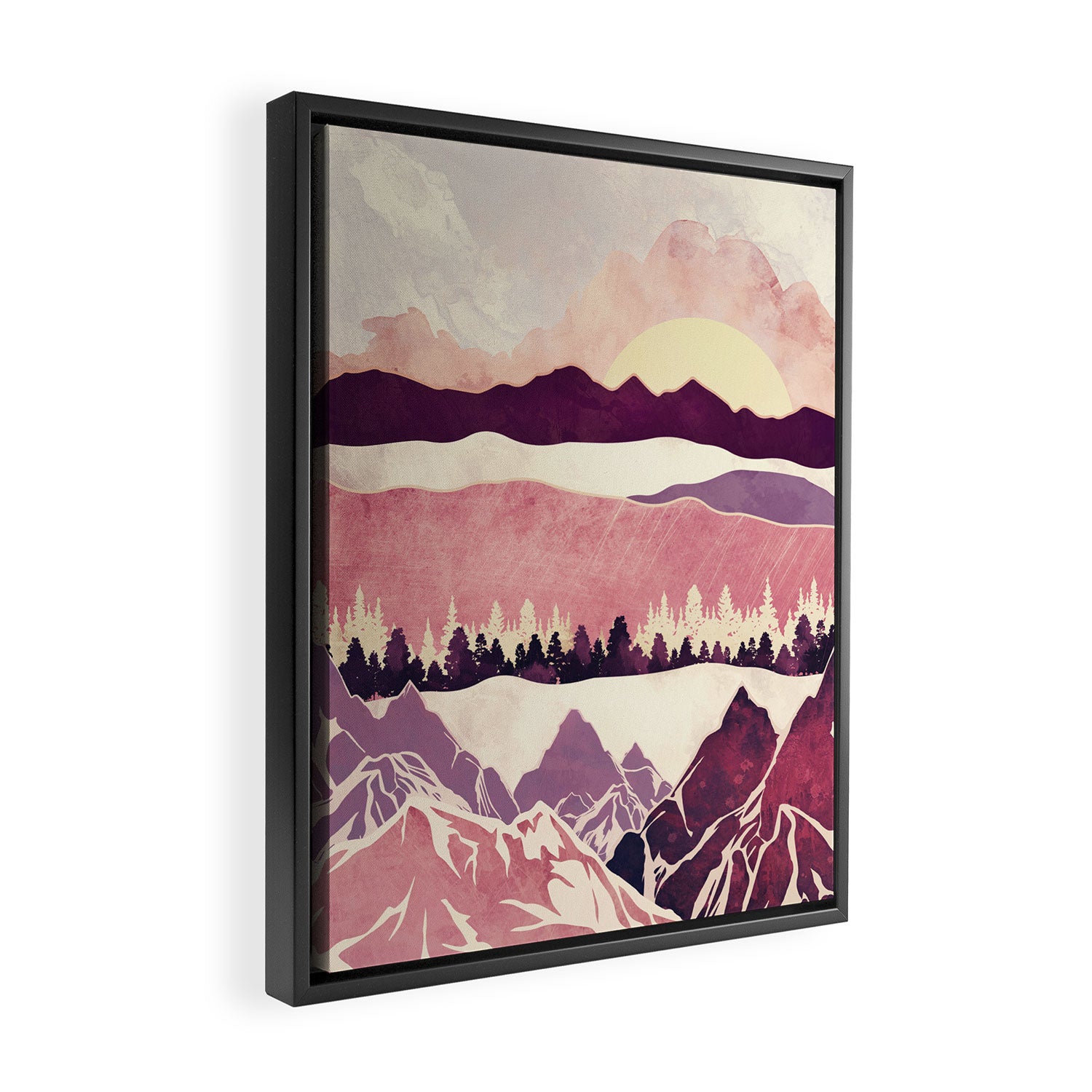 Burgundy Hills Framed Canvas Print Gallery Image 2