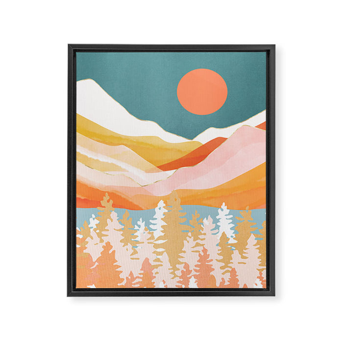 Citrus Mountains Framed Canvas Print Gallery Image 1
