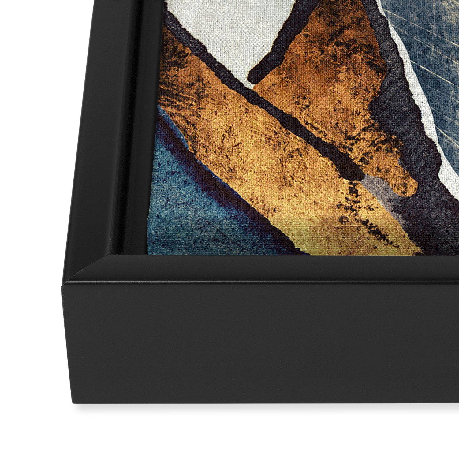 Cobalt Abstract Framed Canvas Print Gallery Image 3